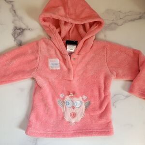 Owl plush baby girl 18 month pullover hoodie